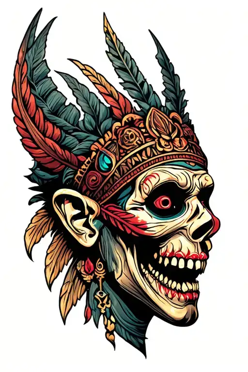 Azteque Voodoo Whole Body Head Upwards