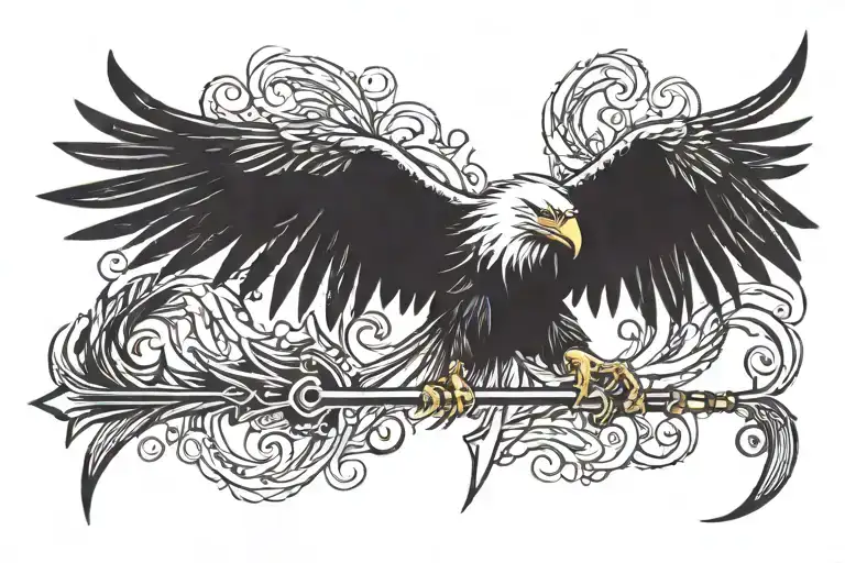 Eagle Wings With Arrow