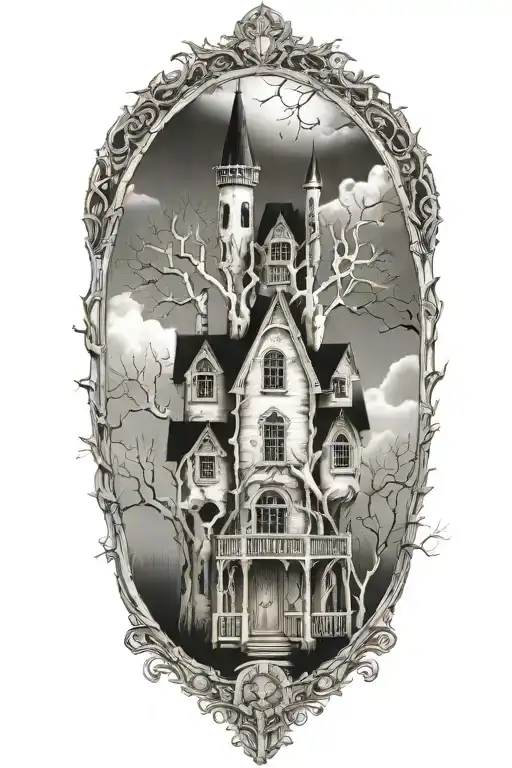 White Birch Tree Haunted House