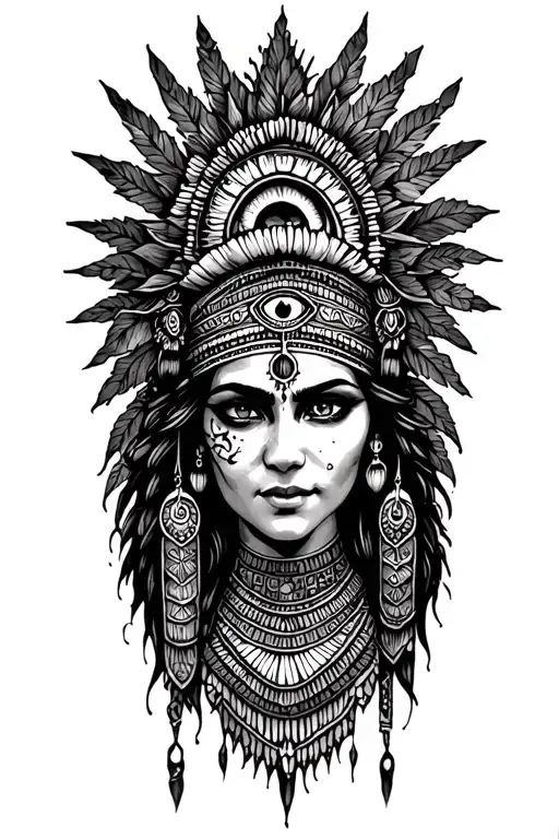 Woman Indiana Mythology Maya Inca Third Eye