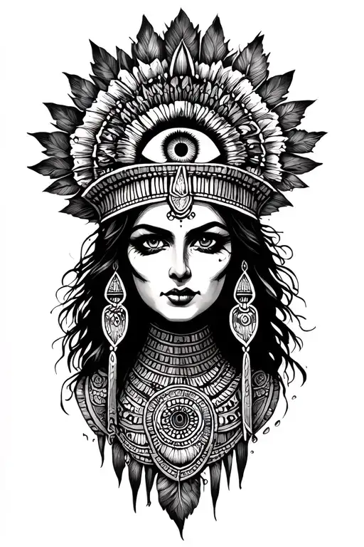 Woman Indiana Mythology Maya Inca Third Eye