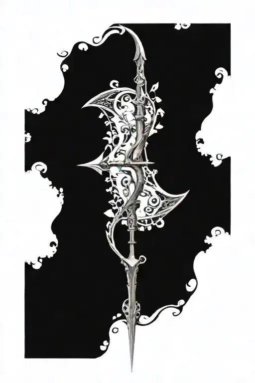 A Vine Themed Elvish Bow And Arrow That Looks Like An Actual Bow