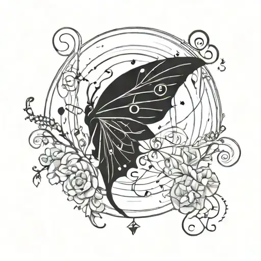 Minimalist Universe Butterfly Line