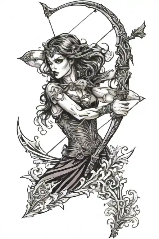 Artemis Shooting An Arrow