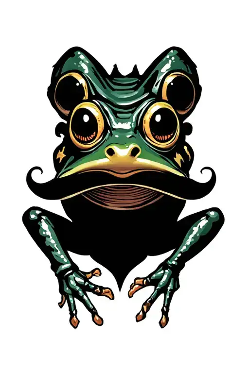 Wizard Frog With A Mustache