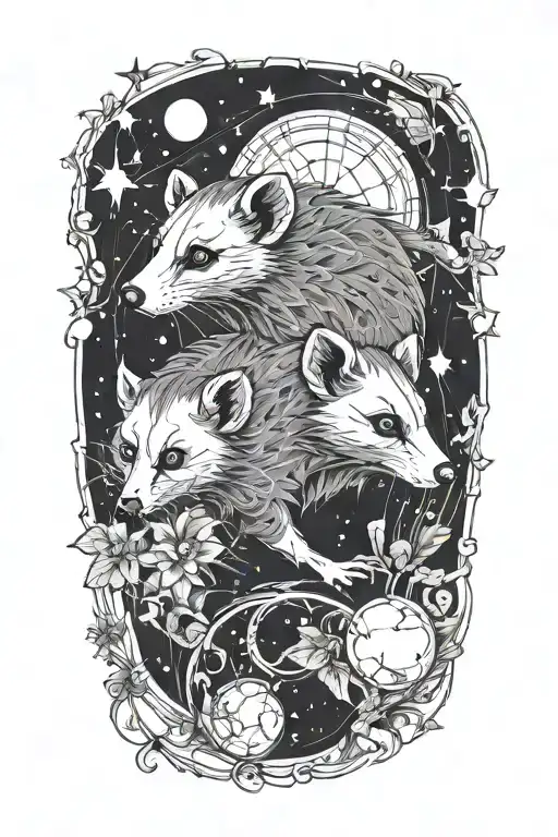 Opossum Playing With Constellations