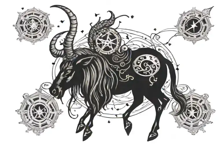 Gothic Capricorn Constellation