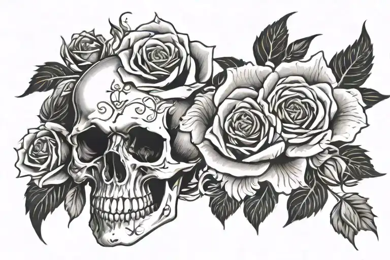 Skull Eating Rose