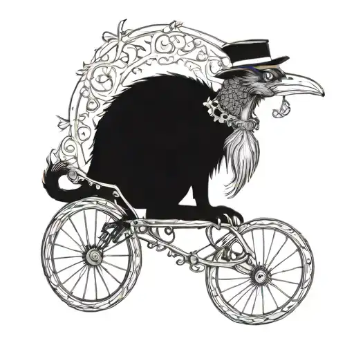 Cat Riding A Cassowary