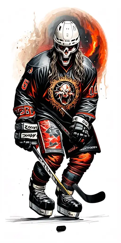 Dead Norseman Hockey Player Playing Realism Style
