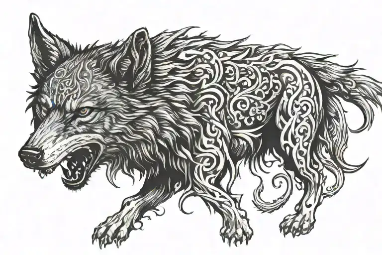 Black Wolf Tattoo Designs