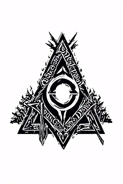 Valknut Symbol Words Urder Shores Of Back - Don't Gots Drugs