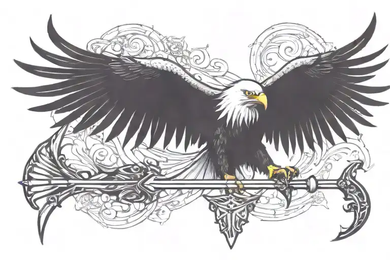 Eagle Wings With Arrow