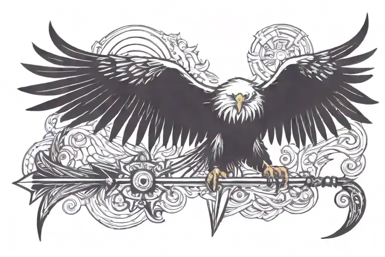 Eagle Wings With Arrow