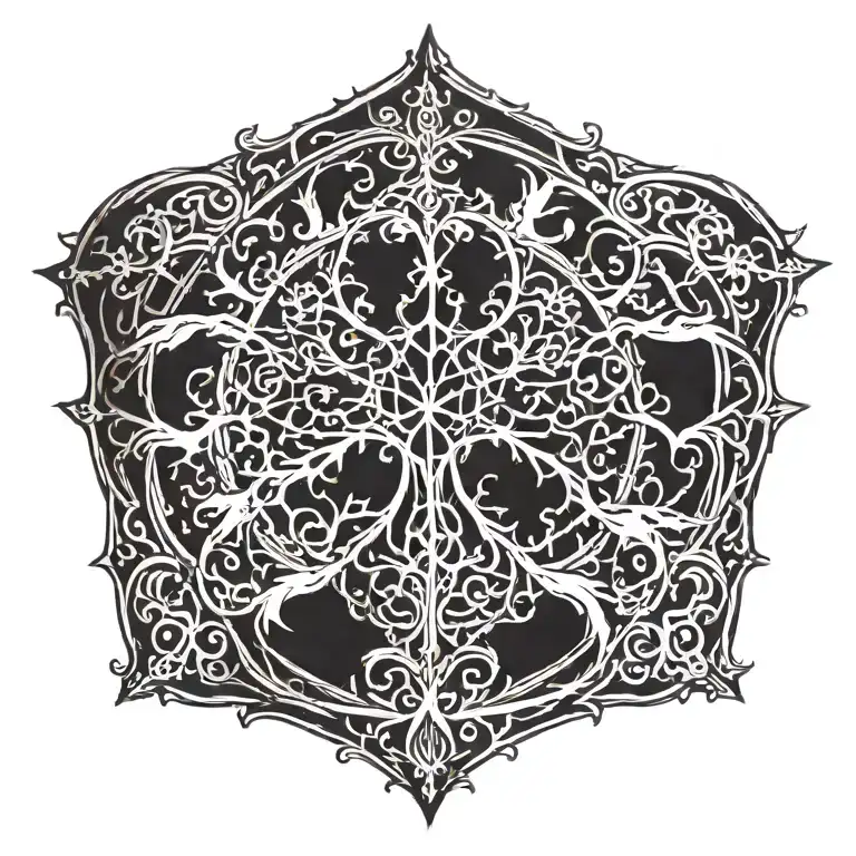 Tatoo Representing A Root In The Middle