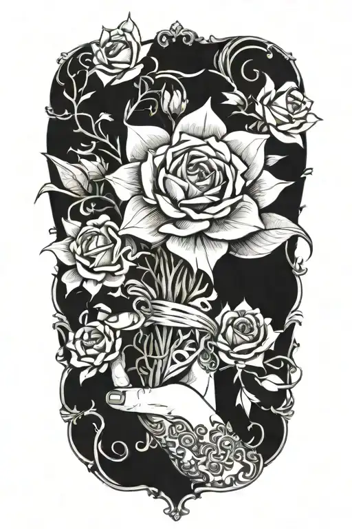 Flowers Wrapped Around The Hand