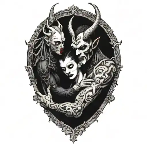 Devil Holding God Holding