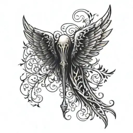 Laurel And Angel Wing