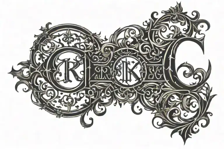 Initials With Roman Numerals Integrated