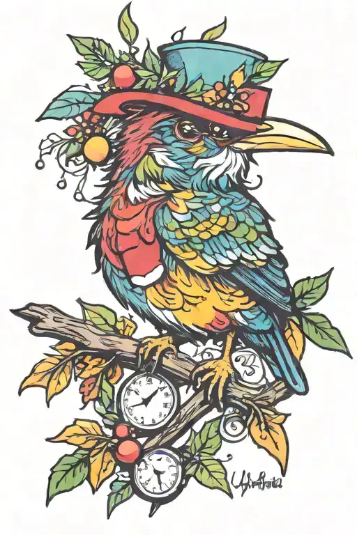 Christmas Aussie Bird Perched