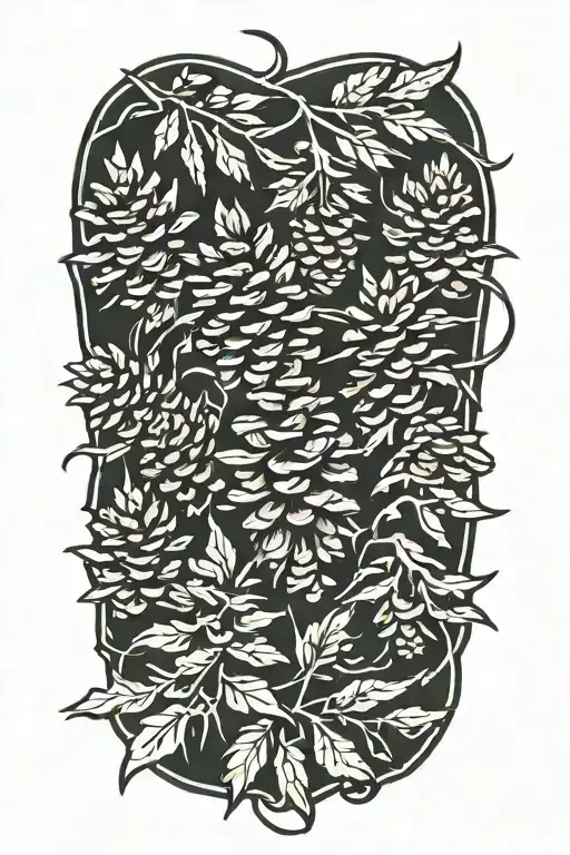 Small Pinecones And Pine Trees