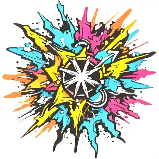 Spray Painted Explosion