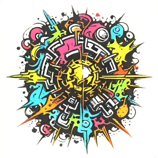 Spray Painted Explosion