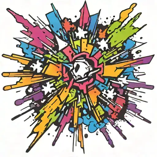 Spray Painted Explosion