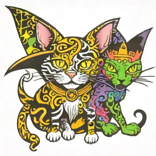 Witchy Cat And Dog