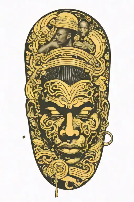 Black Man With Falling Money