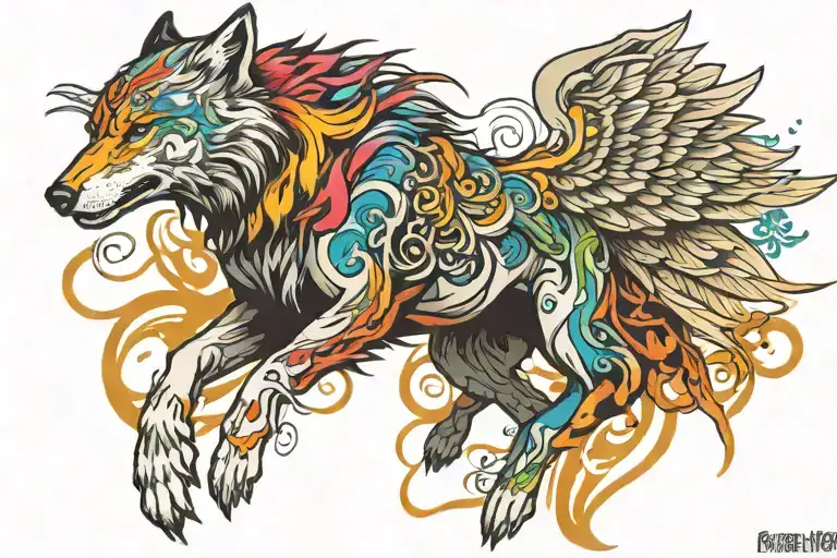 Meaningful Wolf Warrior Angel