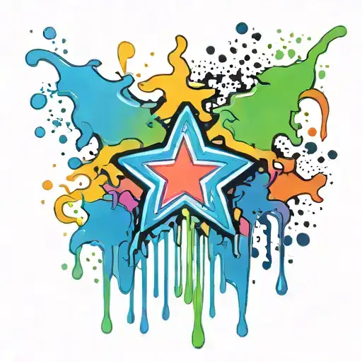 Basic Paint Dripping Star