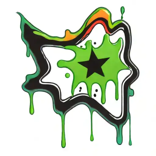 Basic Paint Dripping Down Star