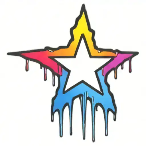 Basic Paint Dripping Down Star