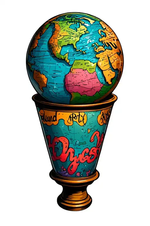 Globe Showing United States Old Style