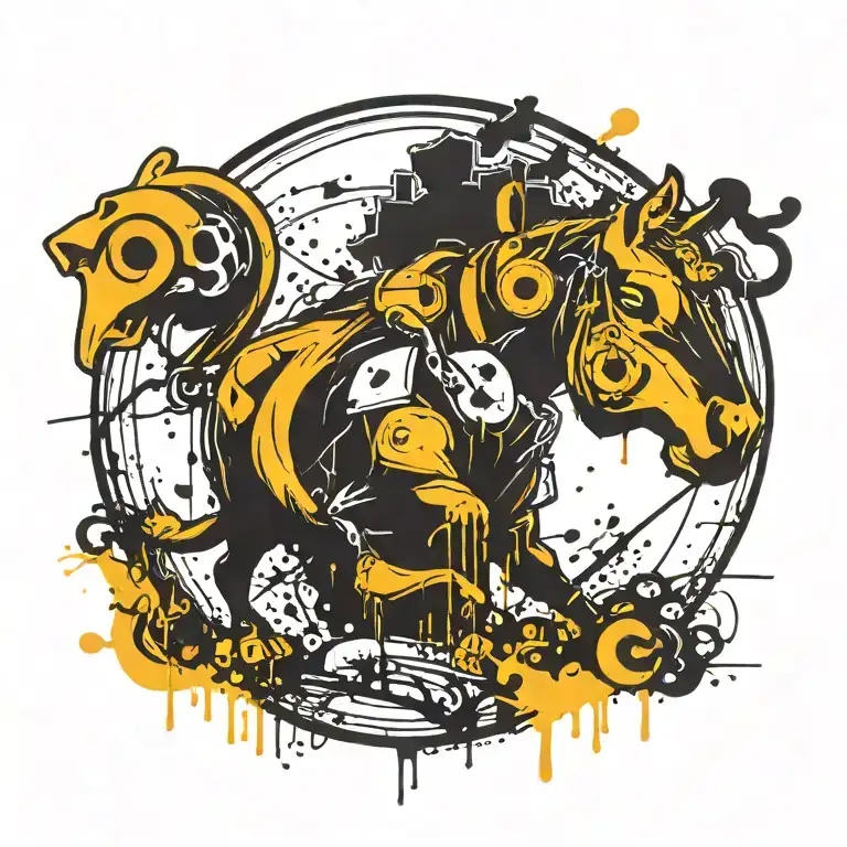 Ink Black Street Graffiti Art Using Vibrant Colors Inspired By Banksy