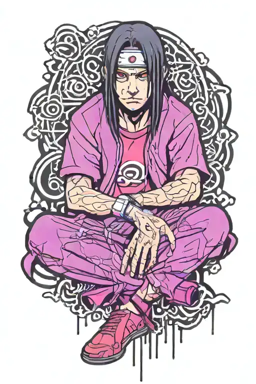 Itachi Uchiha Sitting Cross Legged
