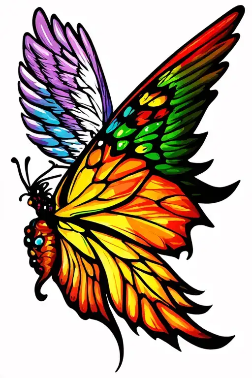 Hanf Angel Wing With Half Moth Wing