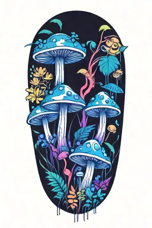 Mushrooms In The Jungle