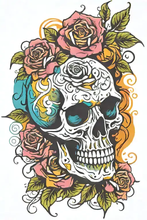 Skull And Roses