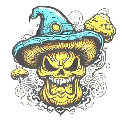 Mushroom Jack O Lantern