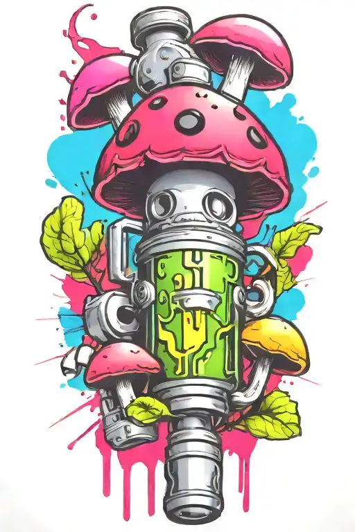 Grenade And Mushroom Combined Together