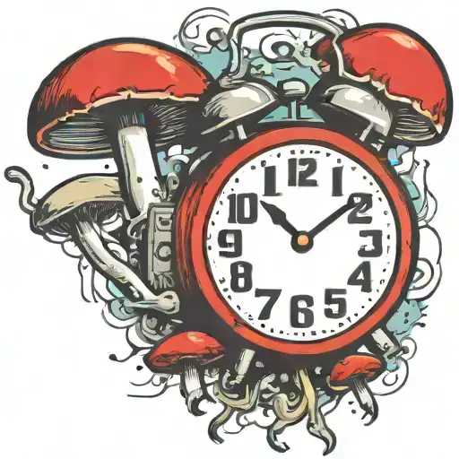 Scary Old School Alarm Clock Mushrooms And Dynamite Bombs