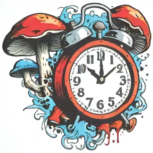 Scary Old School Alarm Clock Mushrooms And Freezing
