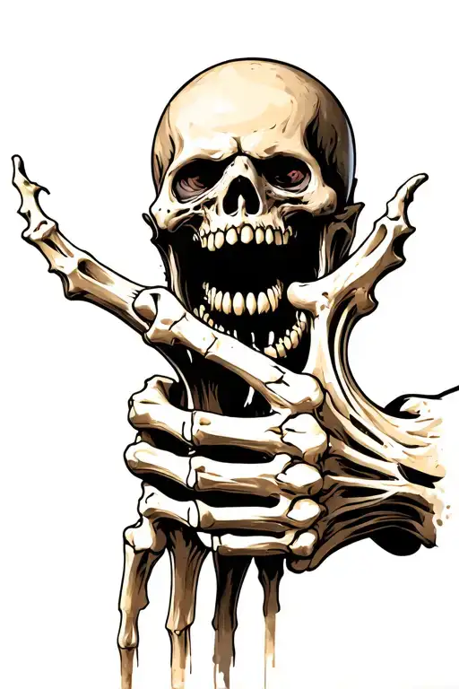 Femur Bone Hand Holding