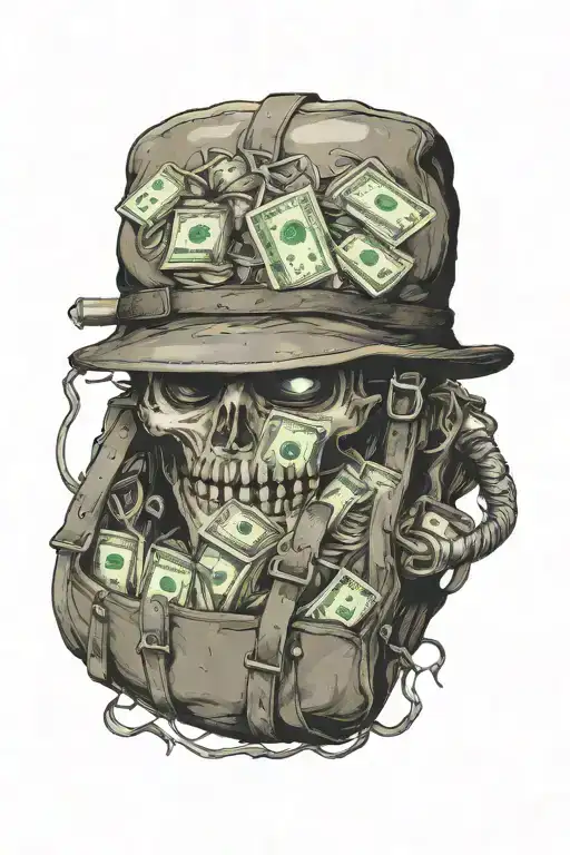 Money Bag Hardhat Intertwined Money