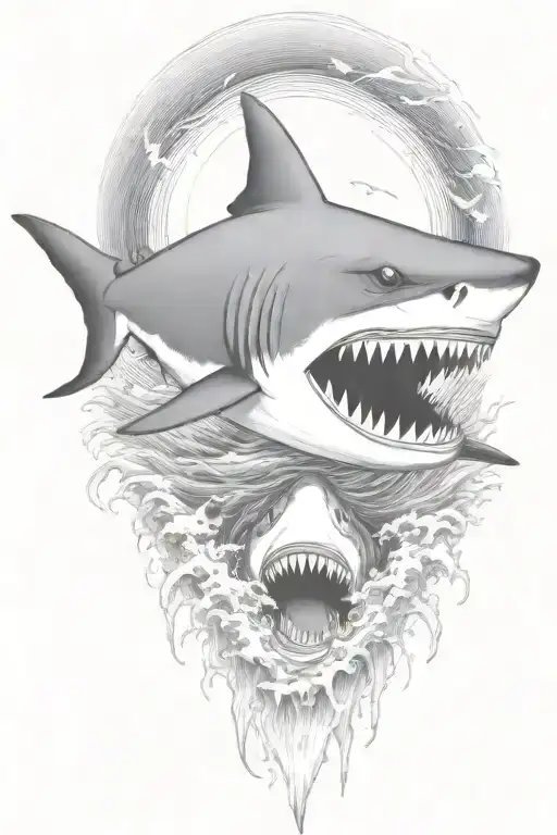 Waves Crashing Shark