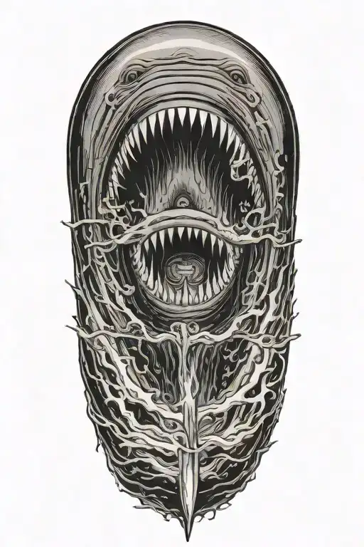 Smiling Half Sperm Whale Half Thermonuclear Missile Falling