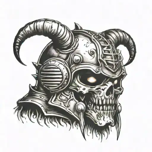 Demon Wearing A Helmet