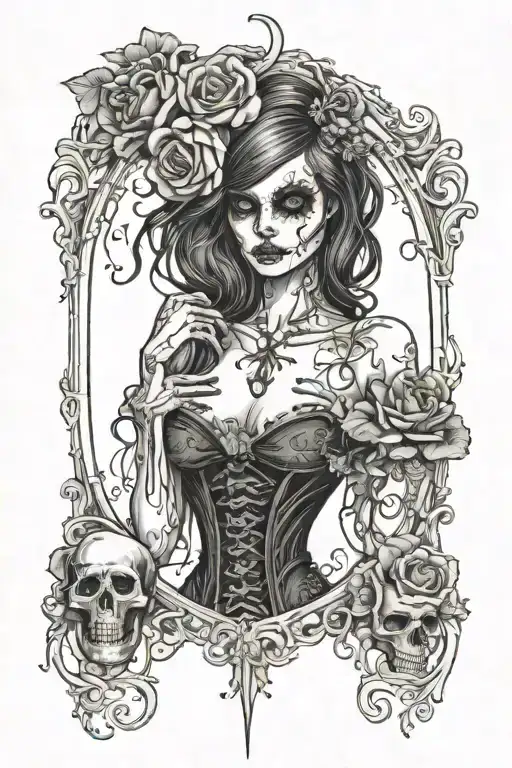 Death Girl Gothic Sexy Standing